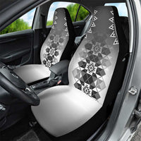 New Zealand Car Seat Cover Poutama Mix Gray Taniko Inspired Art LT05