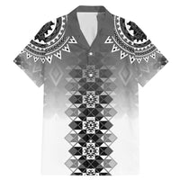 New Zealand Family Matching Mermaid Dress and Hawaiian Shirt Poutama Mix Gray Taniko Inspired Art LT05