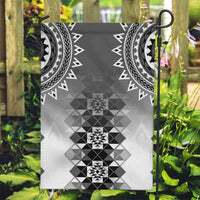 New Zealand Garden Flag Poutama Mix Gray Taniko Inspired Art LT05 Garden Flag Gray - Polynesian Pride