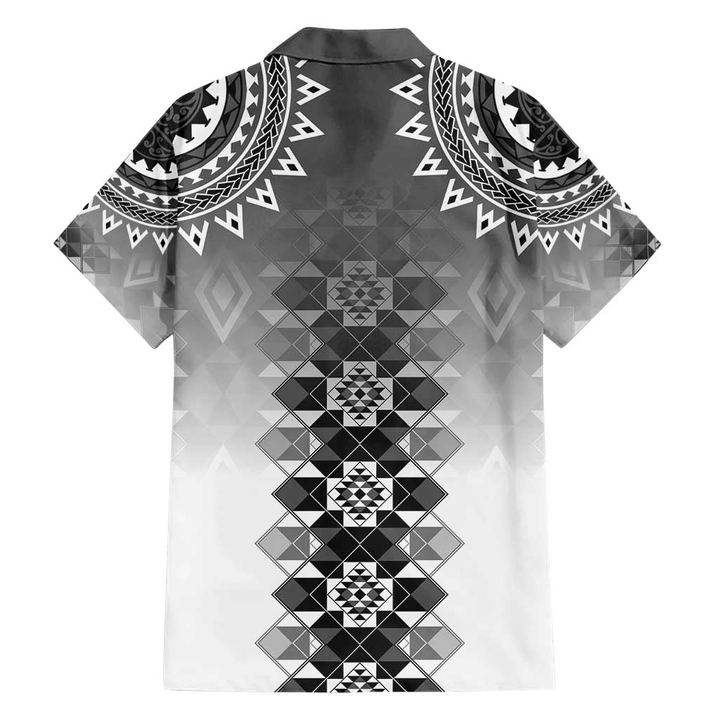 New Zealand Hawaiian Shirt Poutama Mix Gray Taniko Inspired Art LT05 - Polynesian Pride