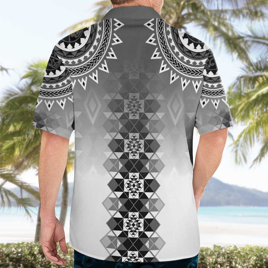 New Zealand Hawaiian Shirt Poutama Mix Gray Taniko Inspired Art LT05 - Polynesian Pride