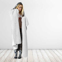 New Zealand Hooded Blanket Poutama Mix Gray Taniko Inspired Art LT05 - Polynesian Pride