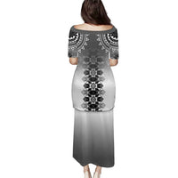 New Zealand Puletasi Poutama Mix Gray Taniko Inspired Art LT05 - Polynesian Pride