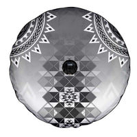 New Zealand Spare Tire Cover Poutama Mix Gray Taniko Inspired Art LT05 - Polynesian Pride