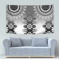 New Zealand Tapestry Poutama Mix Gray Taniko Inspired Art LT05