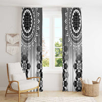 New Zealand Window Curtain Poutama Mix Gray Taniko Inspired Art LT05 - Polynesian Pride