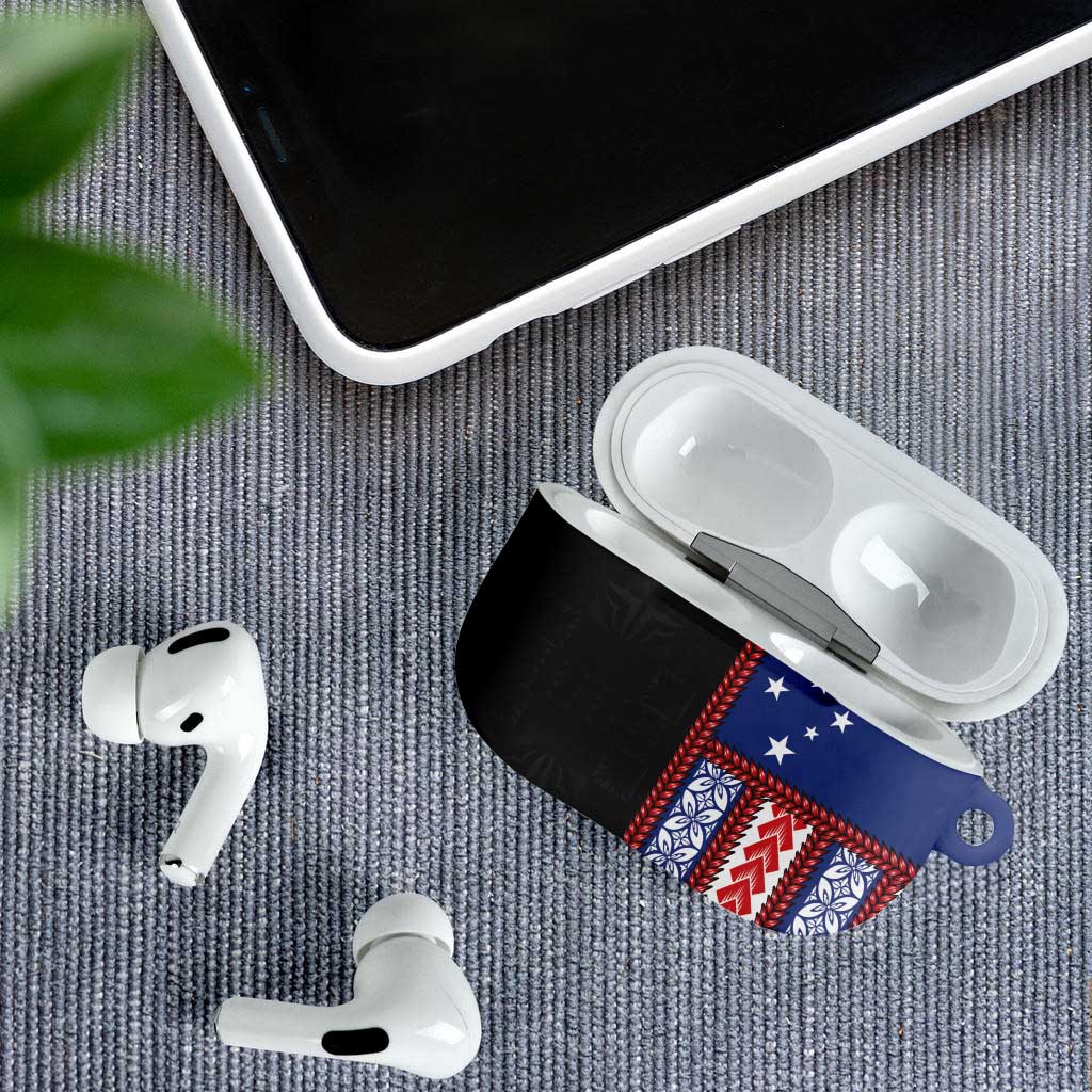 Samoa Flag AirPods Case Ula Fala With Samoan Siapo - Polynesian Pride