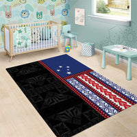 Samoa Flag Area Rug Ula Fala With Samoan Siapo - Polynesian Pride