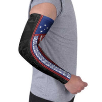Samoa Flag Arm Sleeves Ula Fala With Samoan Siapo LT05 - Polynesian Pride