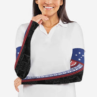 Samoa Flag Arm Sleeves Ula Fala With Samoan Siapo LT05 - Polynesian Pride