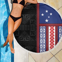 Samoa Flag Beach Blanket Ula Fala With Samoan Siapo - Polynesian Pride