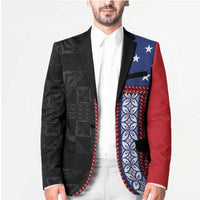 Samoa Flag Blazer Ula Fala With Samoan Siapo - Polynesian Pride