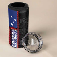 Samoa Flag 4 in 1 Can Cooler Tumbler Ula Fala With Samoan Siapo LT05 - Polynesian Pride