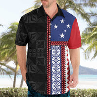 Samoa Flag Hawaiian Shirt Ula Fala With Samoan Siapo LT05 - Polynesian Pride