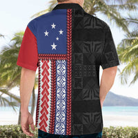 Samoa Flag Hawaiian Shirt Ula Fala With Samoan Siapo LT05 - Polynesian Pride