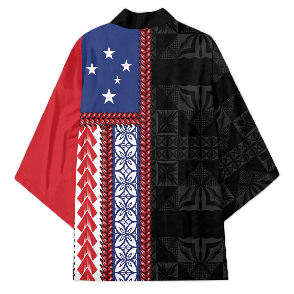 Samoa Flag Kimono Ula Fala With Samoan Siapo LT05 - Polynesian Pride