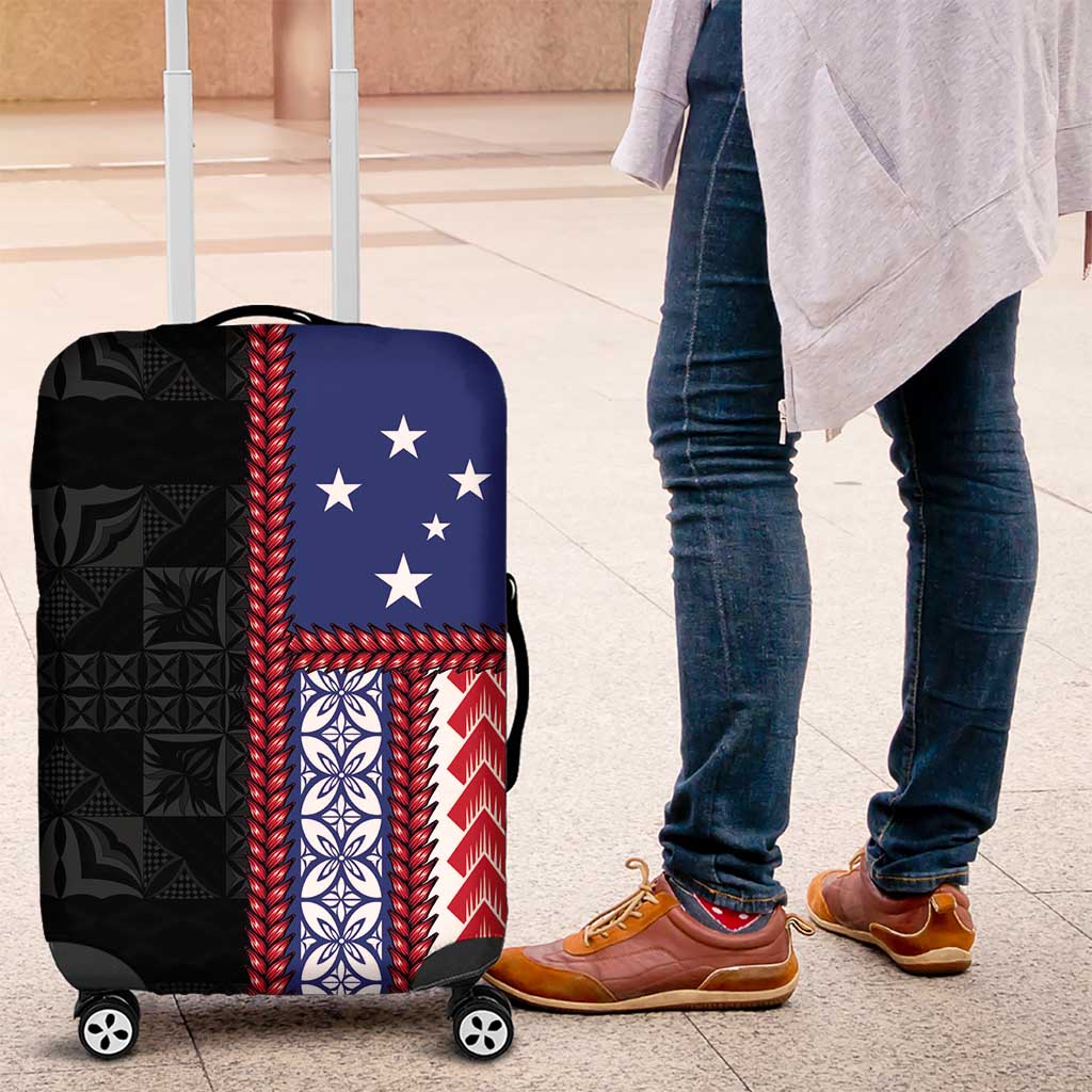 Samoa Flag Luggage Cover Ula Fala With Samoan Siapo - Polynesian Pride