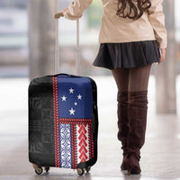 Samoa Flag Luggage Cover Ula Fala With Samoan Siapo - Polynesian Pride
