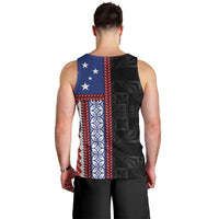 Samoa Flag Men Tank Top Ula Fala With Samoan Siapo - Polynesian Pride