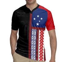 Samoa Flag Rugby Jersey Ula Fala With Samoan Siapo - Polynesian Pride