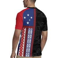 Samoa Flag Rugby Jersey Ula Fala With Samoan Siapo - Polynesian Pride
