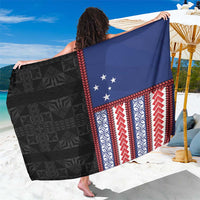 Samoa Flag Sarong Ula Fala With Samoan Siapo - Polynesian Pride