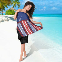 Samoa Flag Sarong Ula Fala With Samoan Siapo - Polynesian Pride