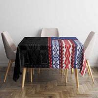 Samoa Flag Tablecloth Ula Fala With Samoan Siapo LT05 - Polynesian Pride