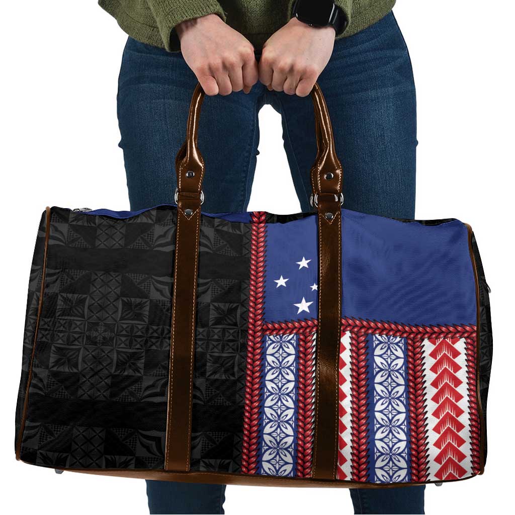 Samoa Flag Travel Bag Ula Fala With Samoan Siapo - Polynesian Pride