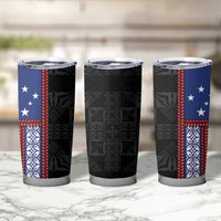 Samoa Flag Tumbler Cup Ula Fala With Samoan Siapo LT05 - Polynesian Pride
