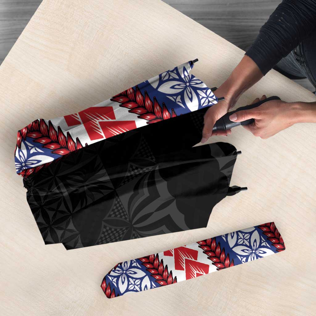 Samoa Flag Umbrella Ula Fala With Samoan Siapo LT05 - Polynesian Pride