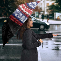 Samoa Flag Umbrella Ula Fala With Samoan Siapo LT05 - Polynesian Pride