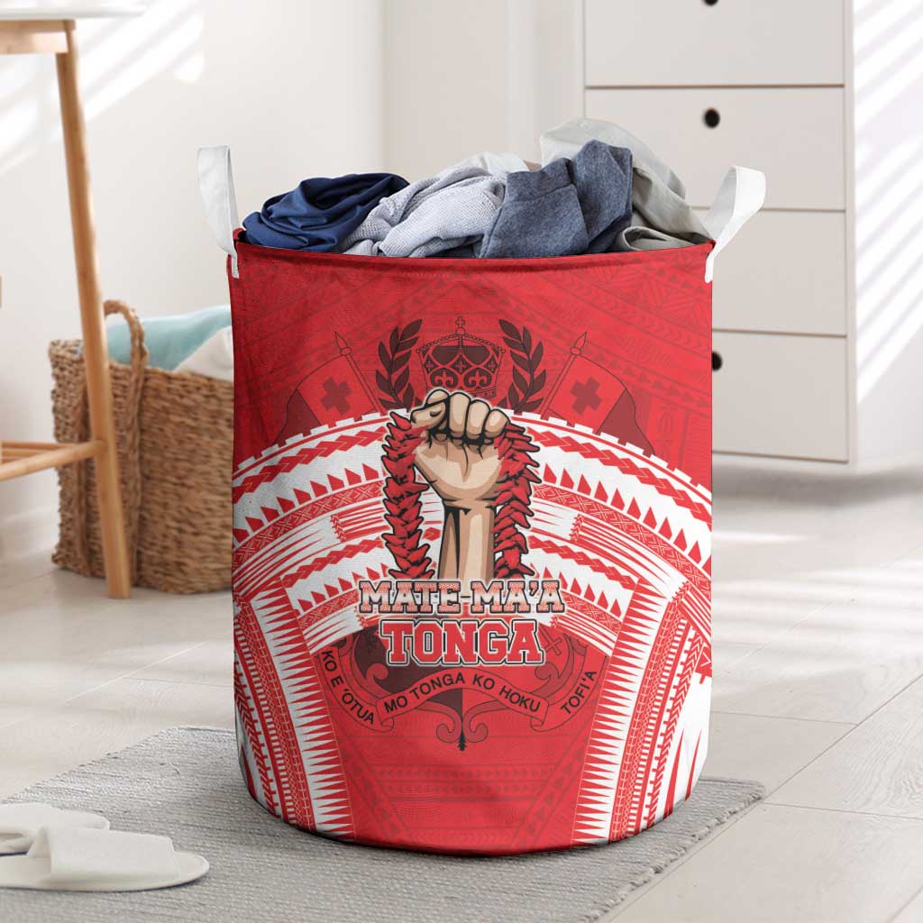 Tonga Rugby Mate Ma'a Laundry Basket Tongan Pride Unique Style - Polynesian Pride