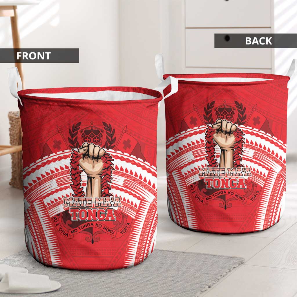 Tonga Rugby Mate Ma'a Laundry Basket Tongan Pride Unique Style - Polynesian Pride