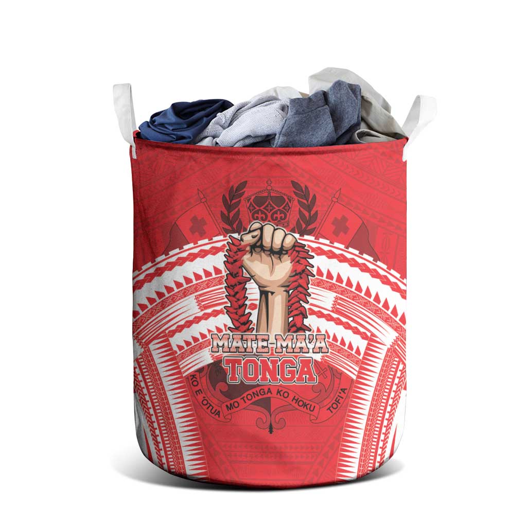 Tonga Rugby Mate Ma'a Laundry Basket Tongan Pride Unique Style - Polynesian Pride