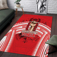 Tonga Rugby Mate Ma'a Area Rug Tongan Pride Unique Style - Polynesian Pride