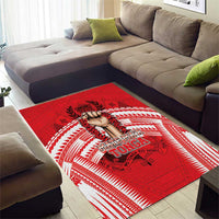 Tonga Rugby Mate Ma'a Area Rug Tongan Pride Unique Style - Polynesian Pride