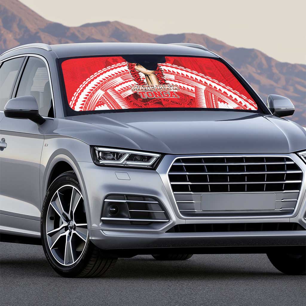 Tonga Rugby Mate Ma'a Auto Sun Shade Tongan Pride Unique Style - Polynesian Pride