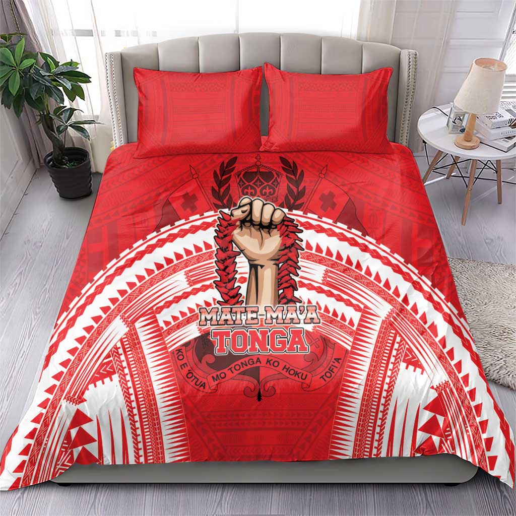 Tonga Rugby Mate Ma'a Bedding Set Tongan Pride Unique Style - Polynesian Pride