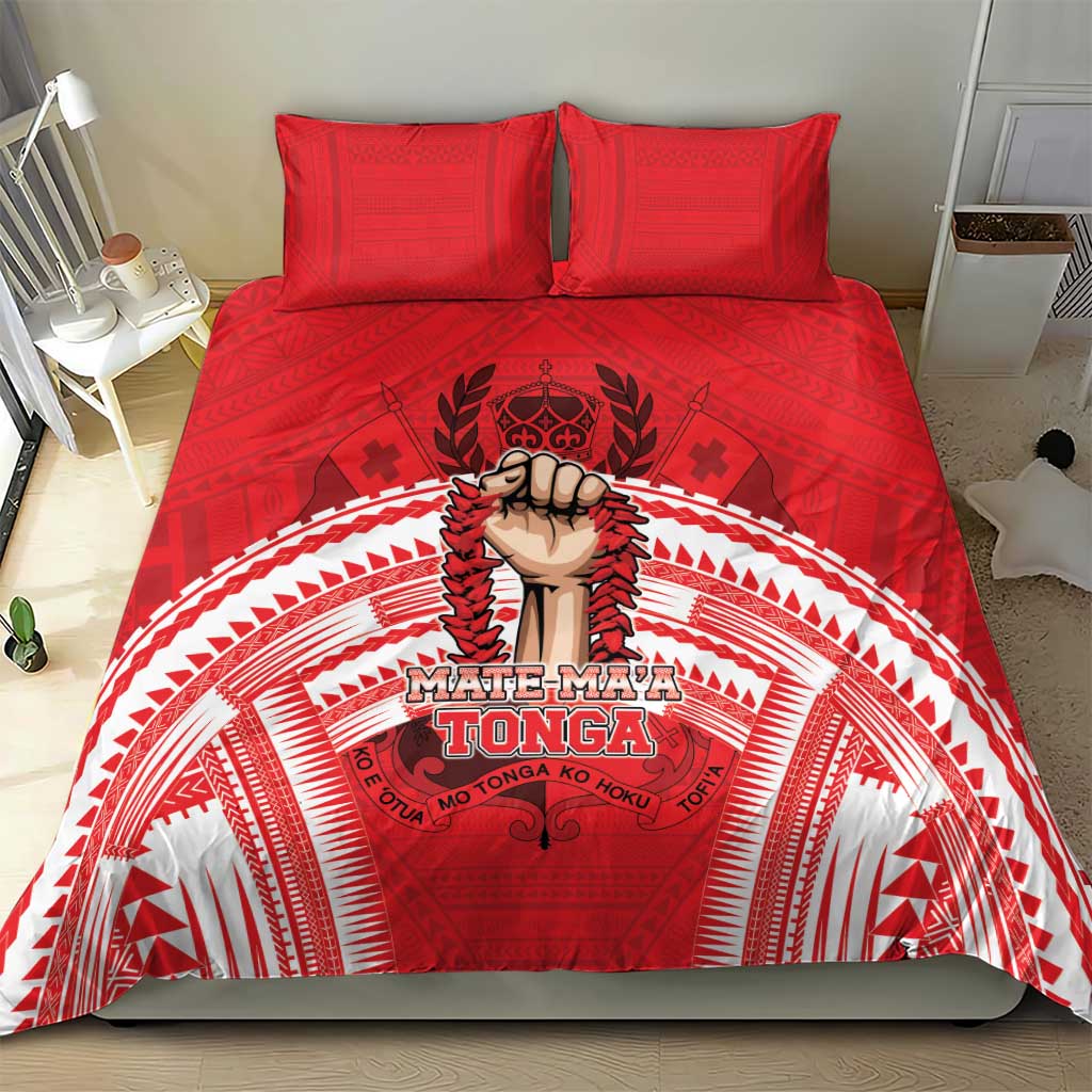 Tonga Rugby Mate Ma'a Bedding Set Tongan Pride Unique Style - Polynesian Pride