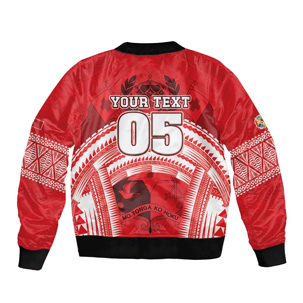 Custom Tonga Rugby Mate Ma'a Bomber Jacket Tongan Pride Unique Style - Polynesian Pride