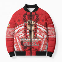 Custom Tonga Rugby Mate Ma'a Bomber Puffer Jacket Tongan Pride Unique Style - Polynesian Pride