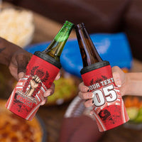 Custom Tonga Rugby Mate Ma'a 4 in 1 Can Cooler Tumbler Tongan Pride Unique Style - Polynesian Pride