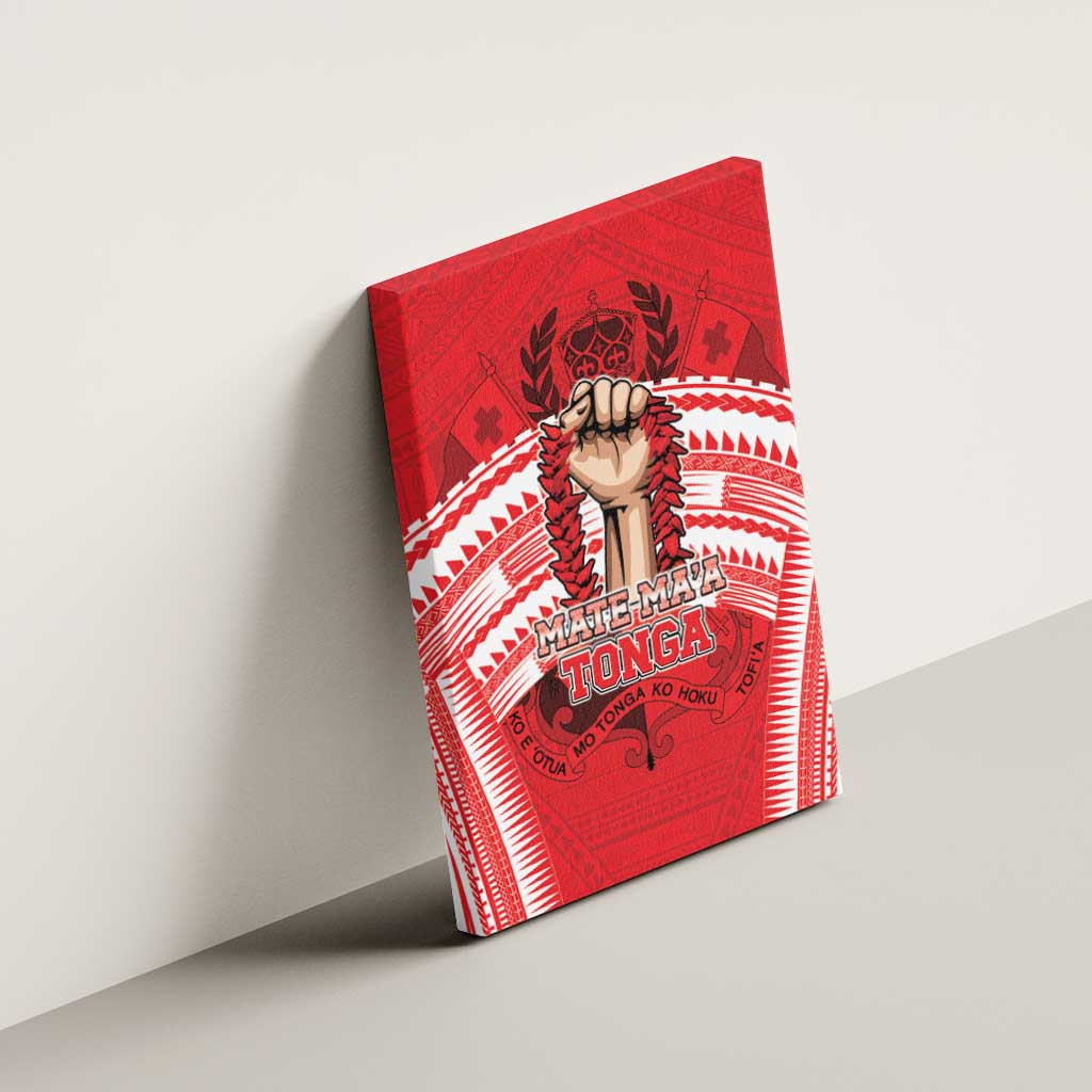 Tonga Rugby Mate Ma'a Canvas Wall Art Tongan Pride Unique Style - Polynesian Pride
