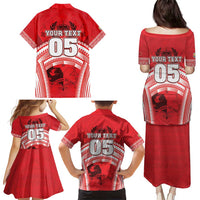 Custom Tonga Rugby Mate Ma'a Family Matching Puletasi and Hawaiian Shirt Tongan Pride Unique Style - Polynesian Pride