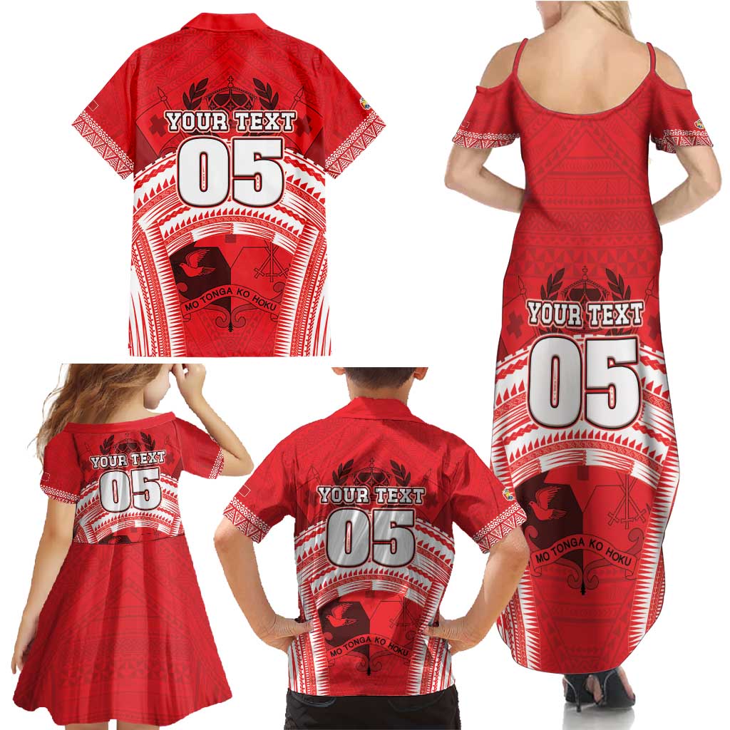 Custom Tonga Rugby Mate Ma'a Family Matching Summer Maxi Dress and Hawaiian Shirt Tongan Pride Unique Style - Polynesian Pride