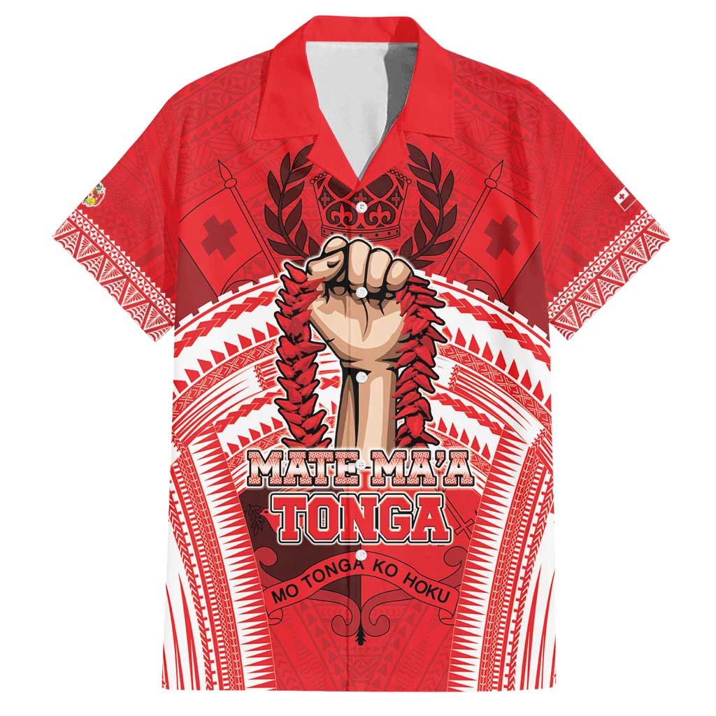 Custom Tonga Rugby Mate Ma'a Family Matching Summer Maxi Dress and Hawaiian Shirt Tongan Pride Unique Style - Polynesian Pride