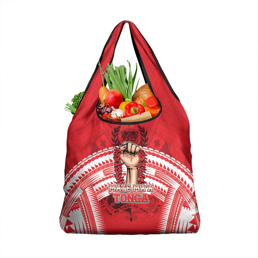 Tonga Rugby Mate Ma'a Grocery Bag Tongan Pride Unique Style - Polynesian Pride