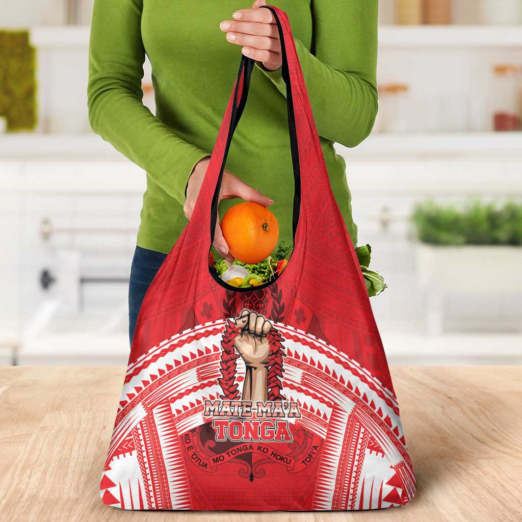 Tonga Rugby Mate Ma'a Grocery Bag Tongan Pride Unique Style - Polynesian Pride