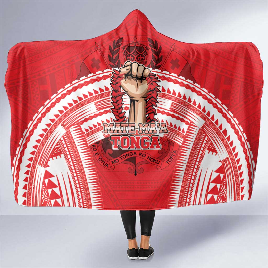 Tonga Rugby Mate Ma'a Hooded Blanket Tongan Pride Unique Style - Polynesian Pride